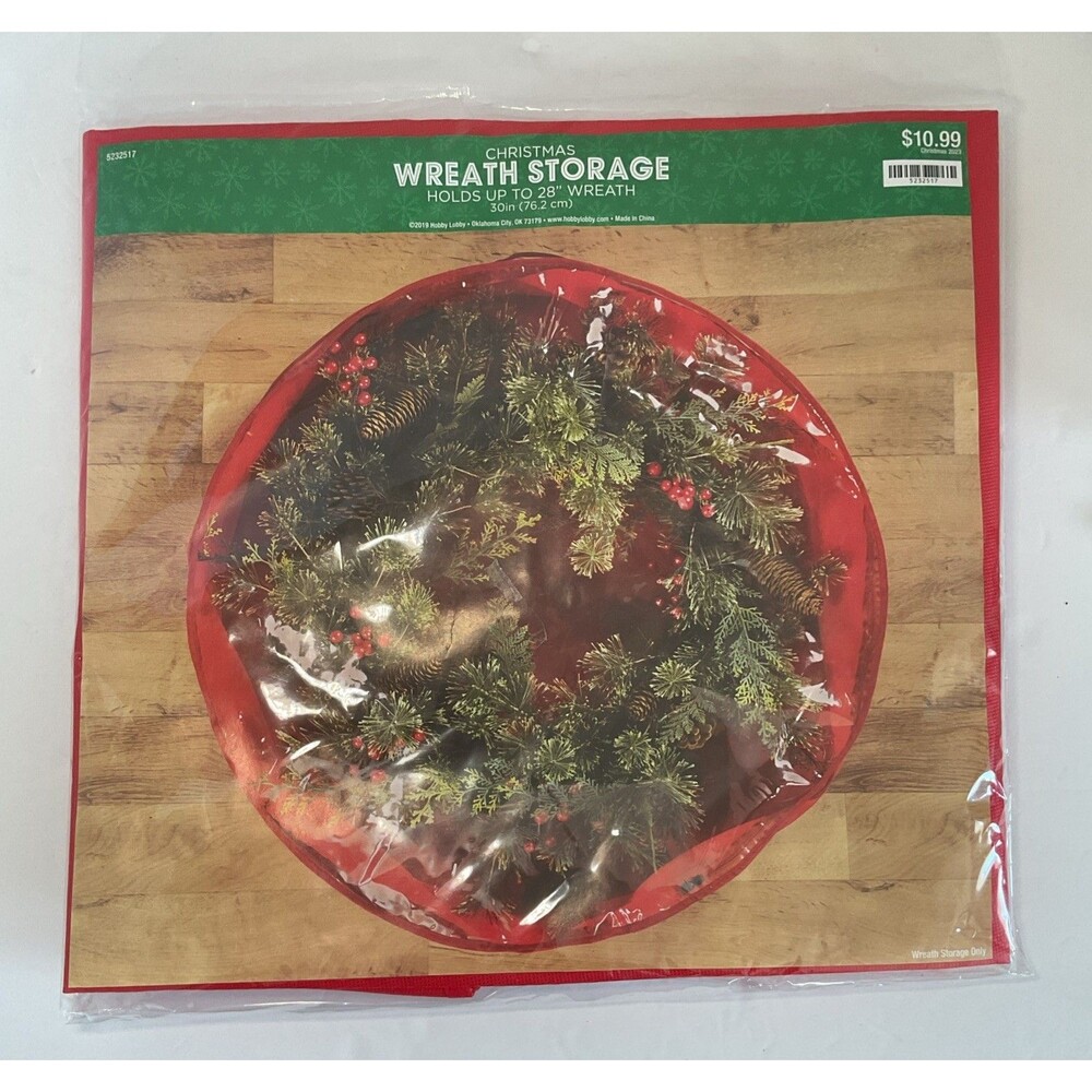 Christmas Wreath Storage Bag Hard Storage Container - Hobby Lobby